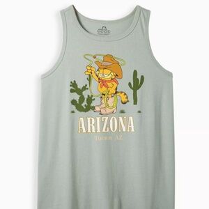 Classic Fit Crew Tank - Cotton Green Garfield Arizona